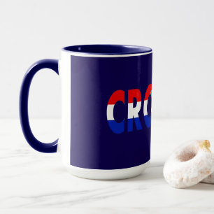 Einfache moderne kroatische Flagge Bekleidung Souv Tasse