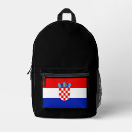 Einfache moderne kroatische Nationalflagge Souveni Bedruckter Rucksack