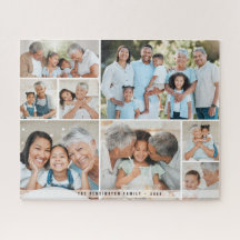 Einfache moderne, kühne Familien-8-Foto-Collage-Er