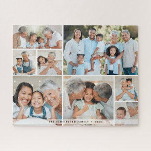 Einfache moderne, kühne Familien-8-Foto-Collage-Er