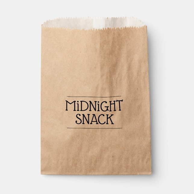 Einfache moderne Leckerei Mitternacht Snack Party  Geschenktütchen (Vorderseite)