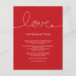 Einfache moderne Loopy Liebe Herz Hochzeitkarte Begleitkarte