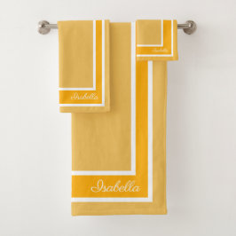 Einfache moderne Mimosa Badhandtuch Set