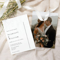 Einfache moderne Minimal-Foto-Hochzeit