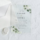 Einfache moderne Minimal Green Leaf Hochzeit Acryleinladungen<br><div class="desc">Einfache moderne minimale grüne Leaf Hochzeit Akryllische Einladung Siehe Matching Kollektion in unserem Niche und Nest Store</div>
