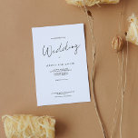 Einfache, moderne Minimal-Hochzeitseinladung Einladung<br><div class="desc">Einfachheit spricht alles! Diese minimale Text Hochzeit Einladung passt zu der heutigen modernen Hochzeit. Es ist eine einfache Vorlage, die alle Details enthält, die Sie für Ihre Hochzeit benötigen. Bitte klicken Sie auf "Personalisieren" oder "Informationen eingeben", um die Informationen zu ändern, oder Sie können noch weiter gehen, indem Sie die...</div>