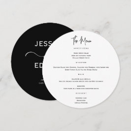 Einfache moderne Minimal Menu Klassische Schrift S Menükarte