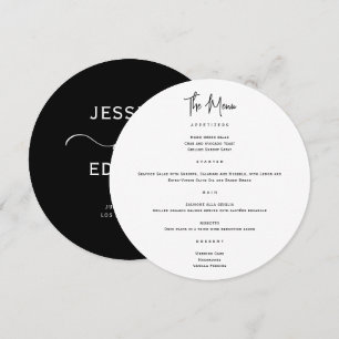 Einfache moderne Minimal Menu Klassische Schrift S Menükarte