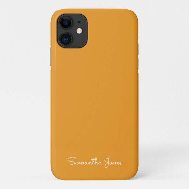 Einfache moderne Minimal Orange Case-Mate iPhone C Hülle (Rückseite)