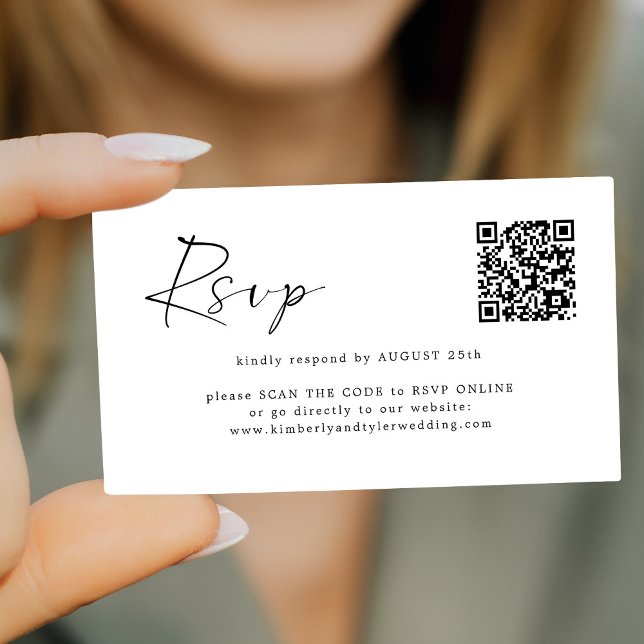 Einfache moderne minimale Online QR CODE UAWG Begleitkarte (Von Creator hochgeladen)