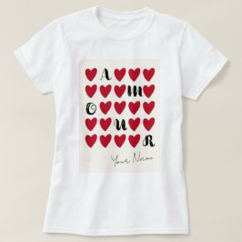 Einfache moderne Minimalistische Amour Valentine T T-Shirt