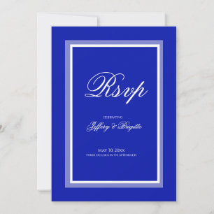 Einfache moderne minimalistische blaue Hochzeit rs Save The Date