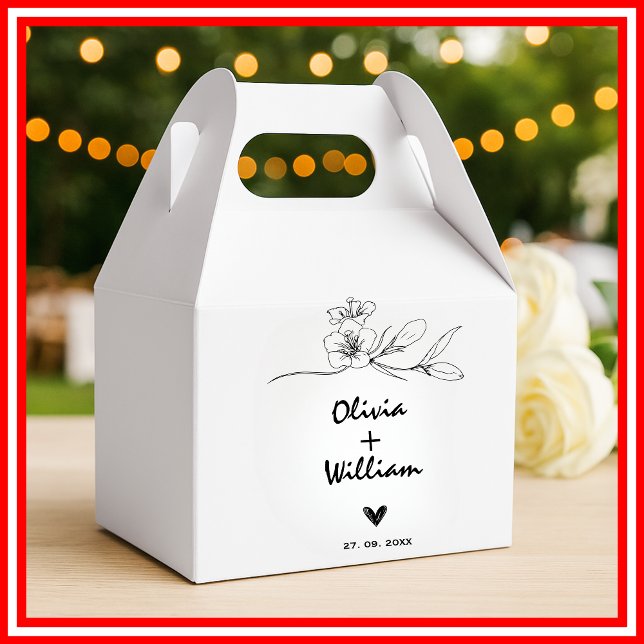 Einfache moderne Minimalistische Elegante Blume Ho Geschenkschachtel (Von Creator hochgeladen)