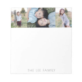 Einfache moderne Minimalistische Familie 3 Foto Notizblock