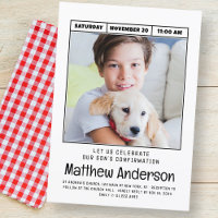 Einfache moderne Minimalistische Foto erste Bestät