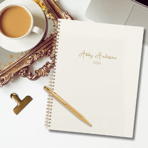 Einfache, moderne Minimalistische Goldschrift Gr Planer