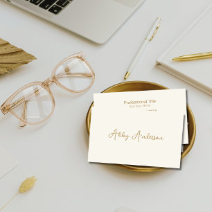 Einfache, moderne Minimalistische Goldschrift Gr Visitenkarte