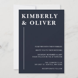 Einfache moderne Minimalistische Hochzeit Einladung