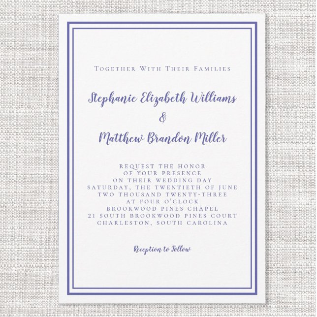 Einfache moderne Minimalistische Hochzeit Einladung (Von Creator hochgeladen)