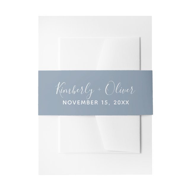 Einfache moderne Minimalistische Hochzeit Einladungsbanderole (Vorderseite Beispiel)