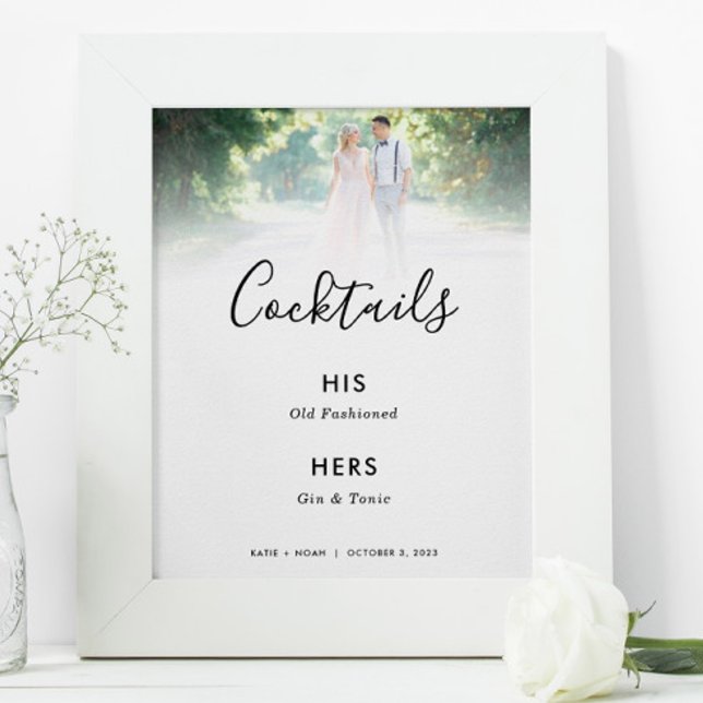 Einfache moderne Minimalistische Hochzeitssignatur Poster (Von Creator hochgeladen)