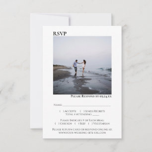 Einfache moderne Minimalistische Künstlerische Fot RSVP Karte