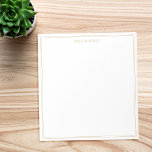 Einfache, moderne Minimalistische Monogramm mit zw Notizblock<br><div class="desc">Erstellen Sie Ihr eigenes personalisiertes Notizblock für Monogramm mit einfacher,  moderner Typografie und minimalistischen zwei Randlinien in Goldfarbe.</div>