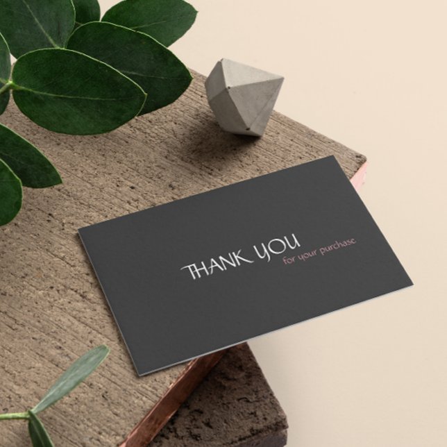 Einfache moderne Minimalistische Ordnung Vielen Da Visitenkarte (Simple Modern Minimalist Order Thank You Business Card)
