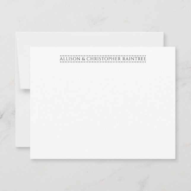 Einfache, moderne Minimalistische Paare - Neuverhe Mitteilungskarte (Vorderseite)