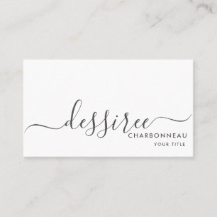 Einfache moderne Minimalistische Schrift Visitenkarte