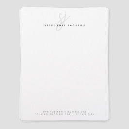 Einfache moderne Minimalistische Script Monogram O Briefbogen