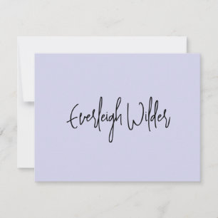 Einfache moderne Minimalistische Script-Typografie Mitteilungskarte