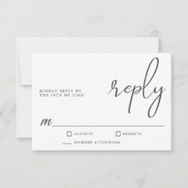 Einfache, moderne, Minimalistische Script-UAWG RSVP Karte