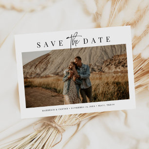 Einfache moderne Minimalistische vier Foto Save The Date