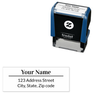 Einfache moderne Minimalname Mailing-Rücksendeadre Permastempel