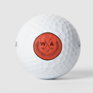Einfache, moderne Mit Monogramm Golf Club Golf Bal Golfball