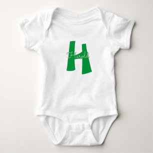 Einfache moderne Mit Monogramm Junge Baby Strampler