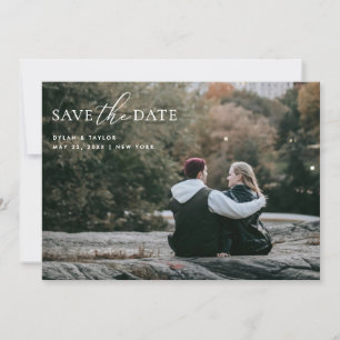 Einfache moderne Mixed-Font-2-Foto  Save The Date
