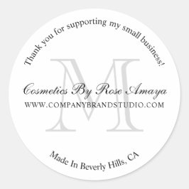 Einfache, moderne Monogram Business dank Aufkleber