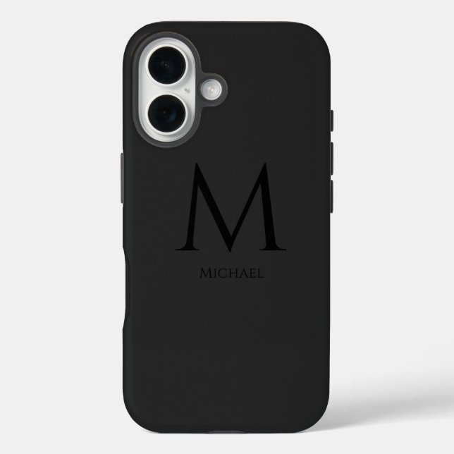 Einfache moderne Monogram Case-Mate iPhone Case (Rückseite)