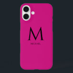 Einfache moderne Monogram Case-Mate iPhone Case<br><div class="desc">Dieses iPhone 16 Gehäuse verbindet Einfachheit und moderne Ästhetik für einen eleganten, raffinierten Look. Das Design wurde für jene konzipiert, die die schlichte Eleganz schätzen, und zeichnet sich durch ein minimalistisches Monogramm in einem puristischen, zeitgenössischen Schriftart aus, wobei der Vorname ordentlich unterhalb des Monogramms angezeigt wird. Das Layout sorgt für...</div>
