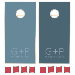 Einfache, moderne Monogram Slate Blue