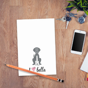 Einfache moderne Monogram Stilftiger Schwarz-weiße Post-it Klebezettel