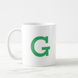 Einfache moderne Monogramm-Anfangsbuchstaben in Gr Kaffeetasse