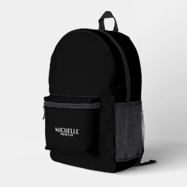 Einfache moderne Monogramm Bedruckter Rucksack