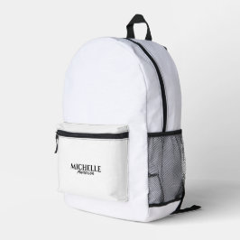 Einfache moderne Monogramm Bedruckter Rucksack