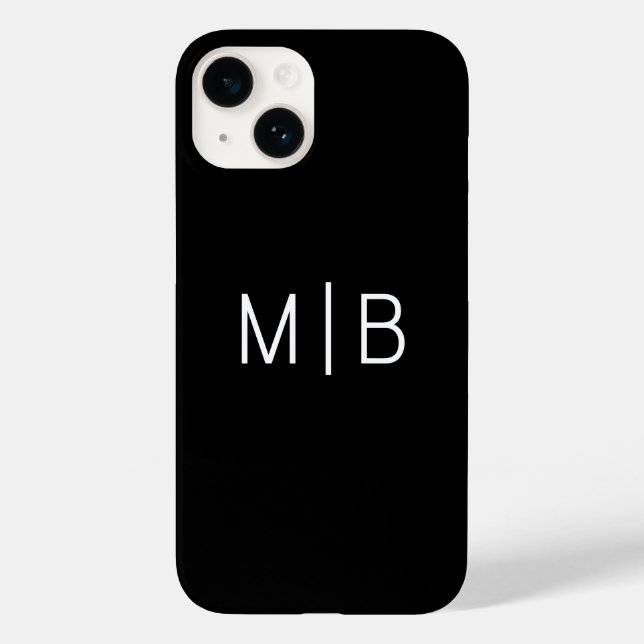 Einfache moderne Monogramm ErstPersonalisiert Case-Mate iPhone 14 Hülle (Rückseite)