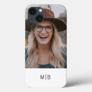 Einfache moderne Monogramm-Foto - Personalisierter Case-Mate iPhone Hülle