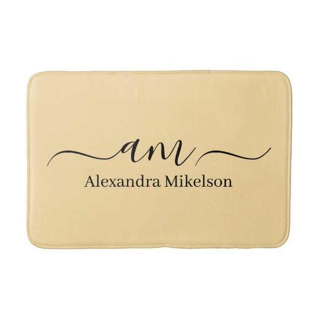 Einfache, moderne Monogramm Minimalistische Badema Badematte (Vorderseite)