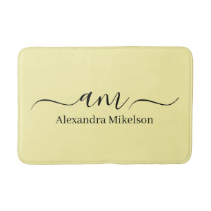 Einfache, moderne Monogramm Minimalistische Badema Badematte